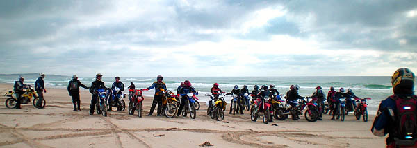 
 2008 St Helens to Strahan Ride 
 Group photos on St Helens beach 
