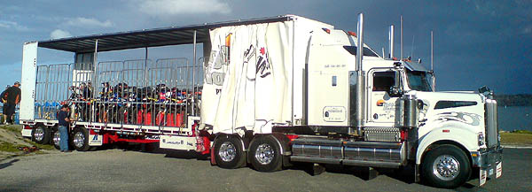 
 2008 St Helens to Strahan Ride 
 Thanks to Mick Linger from Highland Haulage 
